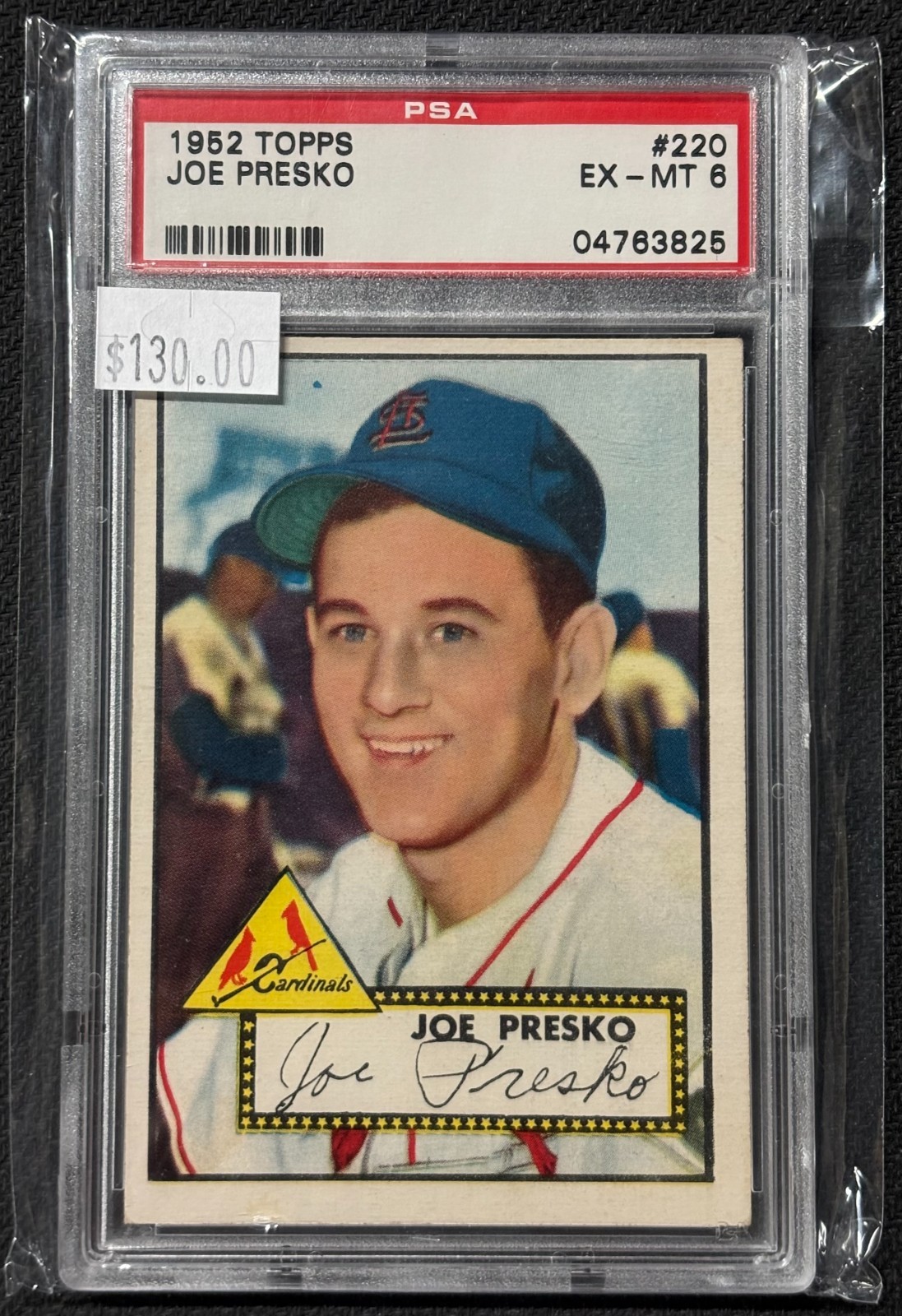 1952 Topps PSA 6 Joe Presko #220 MLB VINTAGE St. Louis Cardinals