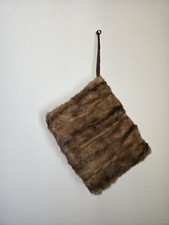 Vintage Brown Mink Muffler Hand Warmer Lined Excellent Condition 1940s