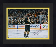 Framed Charlie McAvoy Bruins Signed 16x20 100th Anniversary Celebration Photo