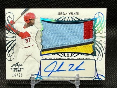 2021 Leaf Trinity Platinum Patch Auto Jordan Walker 16/99