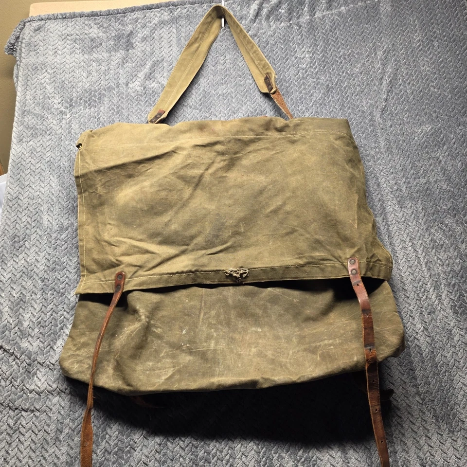 Винтажный Duluth Pack Monarch совершенно холст рюкзак No 3 США 26 «x 24» рюкзак сумка - Изображение 4 из 4