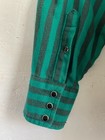 USA Made Wrangler Western HEAVY 100% Cotton Thick weave green stripe — photo 7