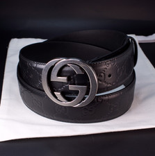 GUCCI Mens Belt with Interlocking G buckle 41...