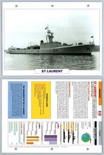 St Laurent - 1951 - Frigates - Atlas Warships Maxi Card