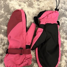 Land's End Pink Water-Proof Girls Snow Gloves Large
