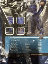 PPG BLUE Small Anti Static Breathable Auto Painting 2 PC Top/Bottom Paint Suit