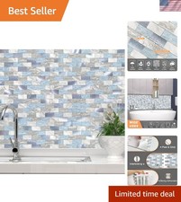 Waterproof Self-Adhesive Faux Marble Tile Sheets for Kitchen Bathroom Decor