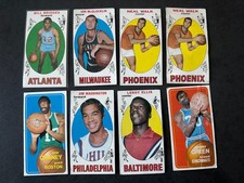 Vintage 1969-70 Topps Basketball Tall Boy Lot x8 Poor-Good