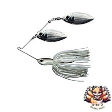 NEW Deps B Custom Double Wheelow Spinnerbait 5/8oz White Carp #12