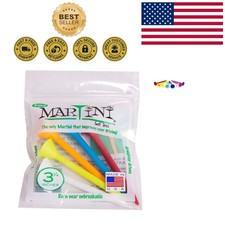 Martini Tees in Assorted Colors - Durable 3-1/4" Pack of 5 for Longer Drives