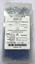 101pc Brighton Plastic Pan Head Conical Anchor Kit, #10-12 Dia., 1", BBI-K05044