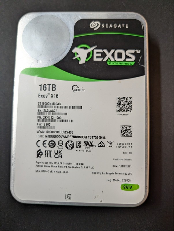 Seagate Exos X16 16TB ST16000NM003G