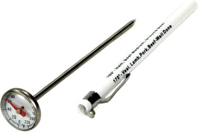 Chef Craft Select Instant Read Thermometer, 5.5 inches in Length, Stainless Stee