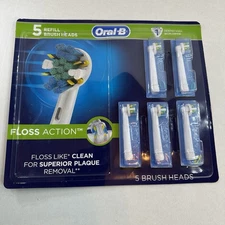 Oral-B FlossAction Electric Toothbrush Replacement Brush Heads Refills, 5 Count