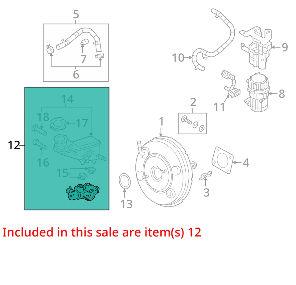 Hyundai Elantra 2017-2019 cilindro maestro de freno usado 2,0 L ABS 82000 millas Foto 3 de 4