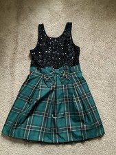 The Children  s Place Black Green Sequin Occasion Dress Up Girl Dress Size 14