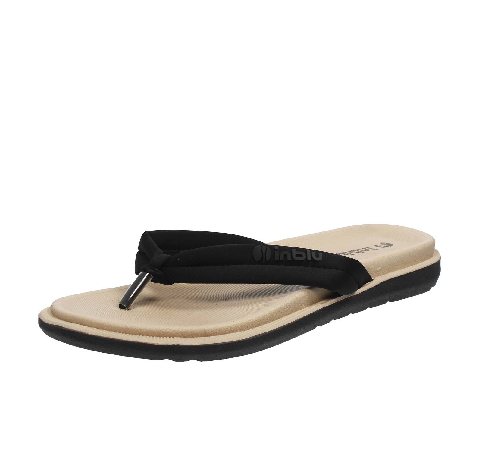 Inblu schwarze Stoffpantoffeln - Gre 41 268 cm Damenschuhe Pantoffeln 6590₽