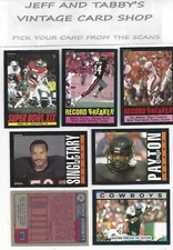 1985 TOPPS FOOTBALL 1-200 / SEE DROP DOWN MENU FOR CARD YOU WILL RECEIVE.