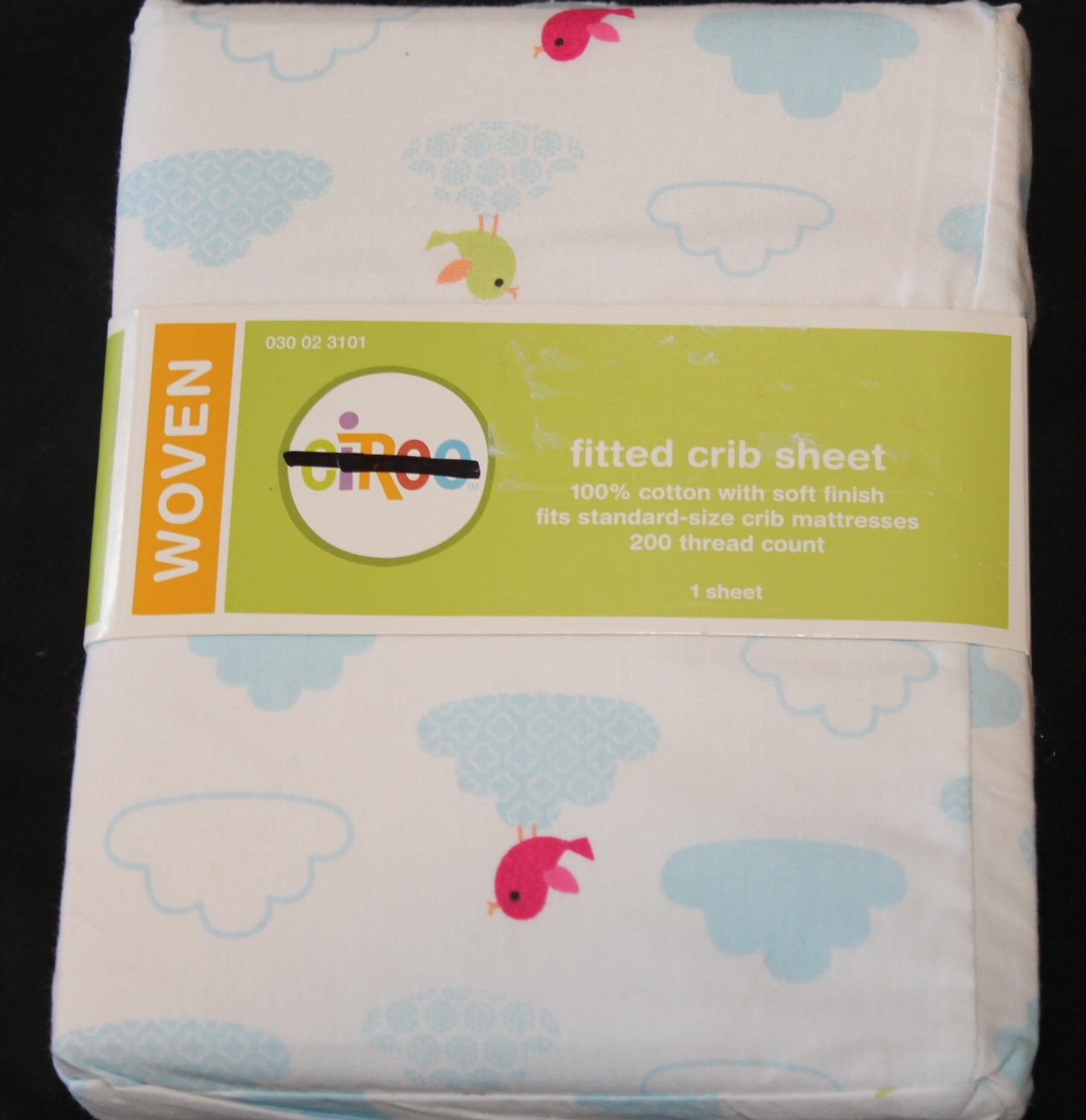 Circo Tweet Dreams Fitted Crib Sheet Toddler Bed Sheet blue pink birds
