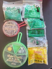 Vintage Lot 8 Water Gremlin Dipsey Sinkers Split Shot RubberCor