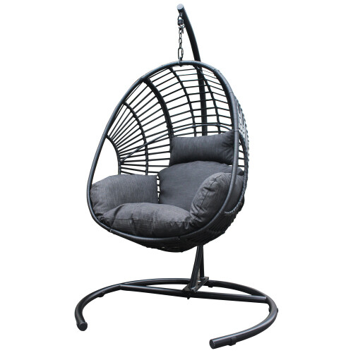 Patio Balcony Wicker Egg Chair w/ Stand 