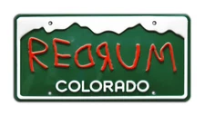 The Shining | The Torrance Family | REDRUM | Metal Stamped License Plate