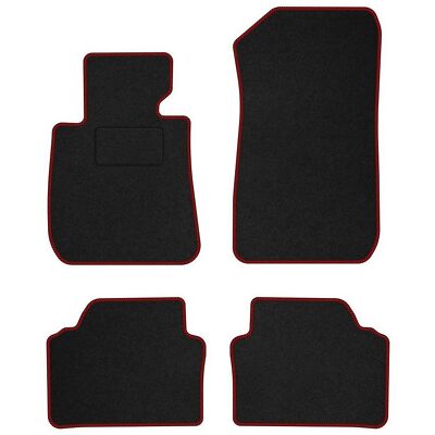 BM08-1 Satz Autoteppiche Velour STREAK Rot für BMW 3er E90 2004-2011 automatte f