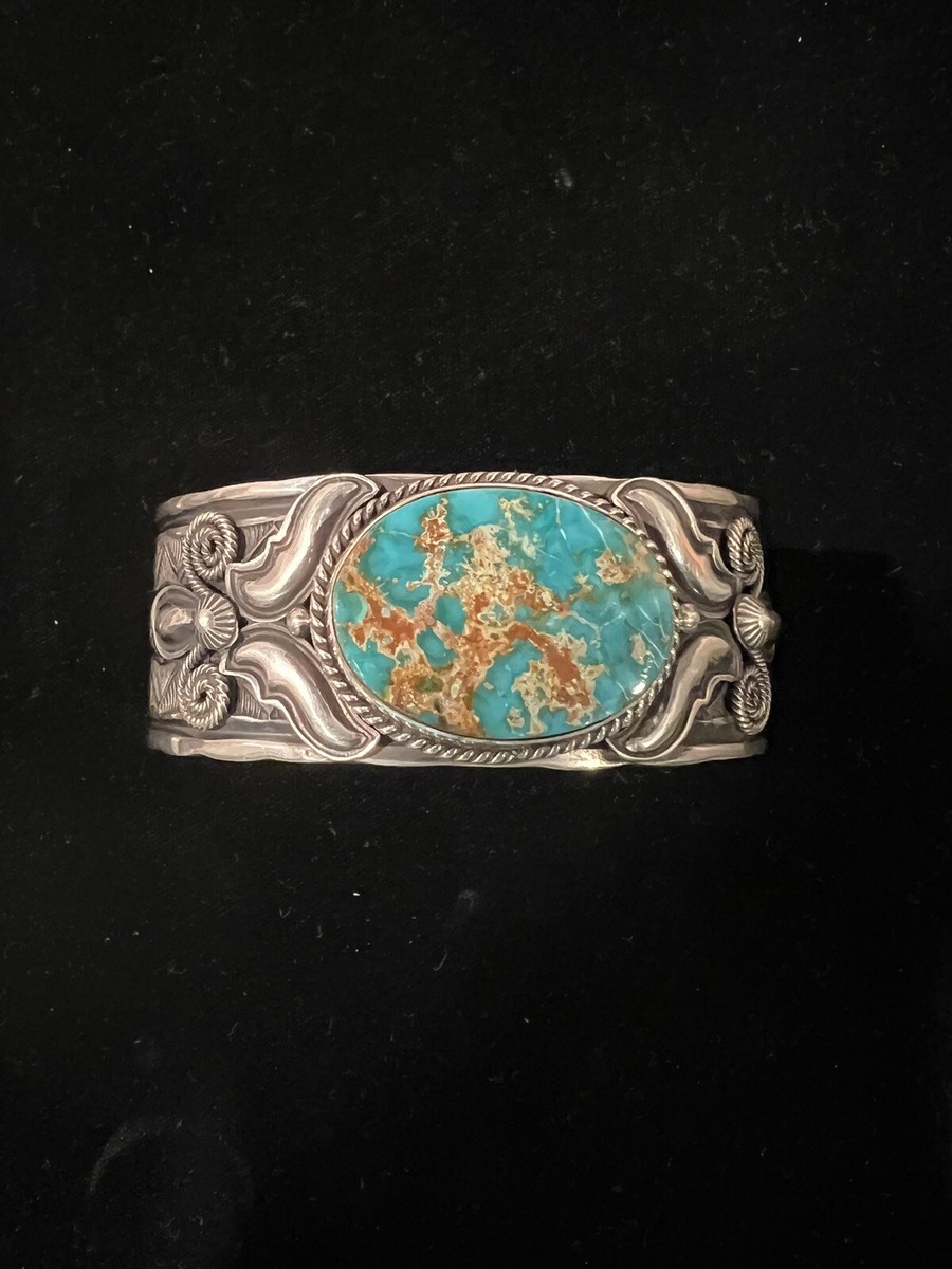<ANDY CADMAN> 23号　navajo Navajo Andy Cadman Stamped Sterling Silver Cuff With Royston