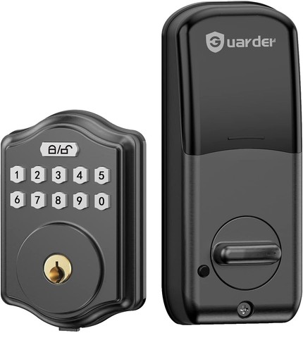 Double Sided Keypad Door Lock - Adjustable Deadlatch 2-3/8" Or 2-3/4", Keyless Entry For Indoor/Outdoor Doors
