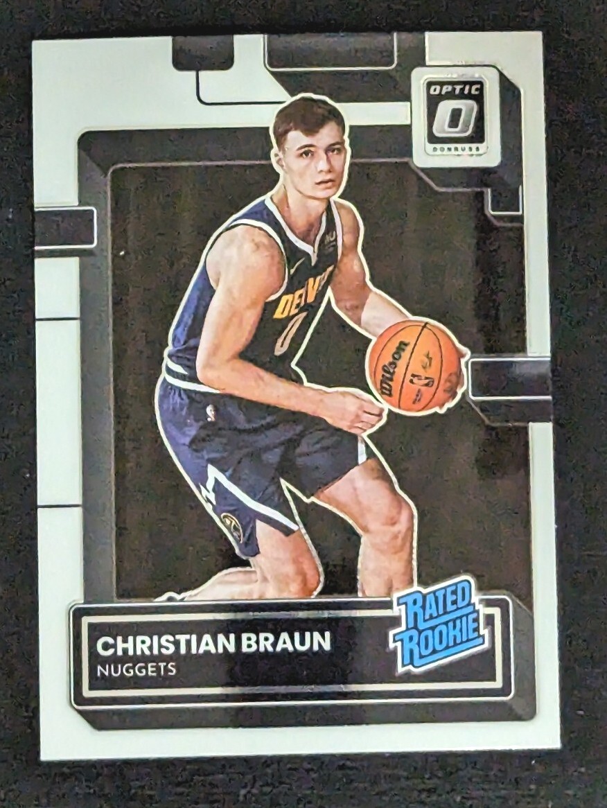 Christian Braun Denver Nuggets 2022-23 Donruss Optic Rated Rookie #238 Card