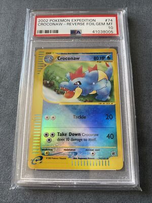 PSA 10 Croconaw Expedition Reverse Holo 74/165 GEM MINT 2002