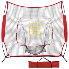 Baseball Net Softball Practice Hitting Batting Training Aid W/Bag 7' 7'