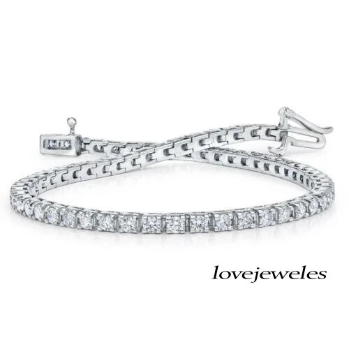 VALENTINO Bracciale Tennis Donna Diamante Taglio Rotondo 8CT Taglio Rotondo Creato in Lab Argento Sterling 925