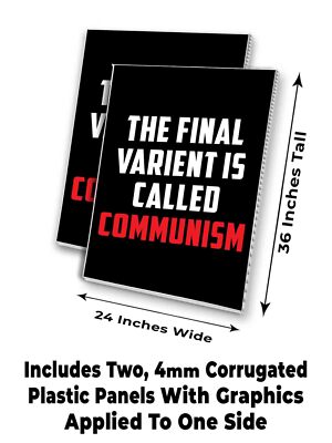 THE FINAL VARIENT IS COMMUNISM Signicade 24x36 Aframe Sidewalk Sign Banner Decal