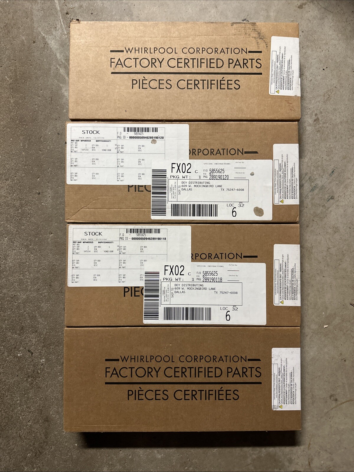 Whirlpool WP4455525 Oven Door Hinges Replacement Part-image