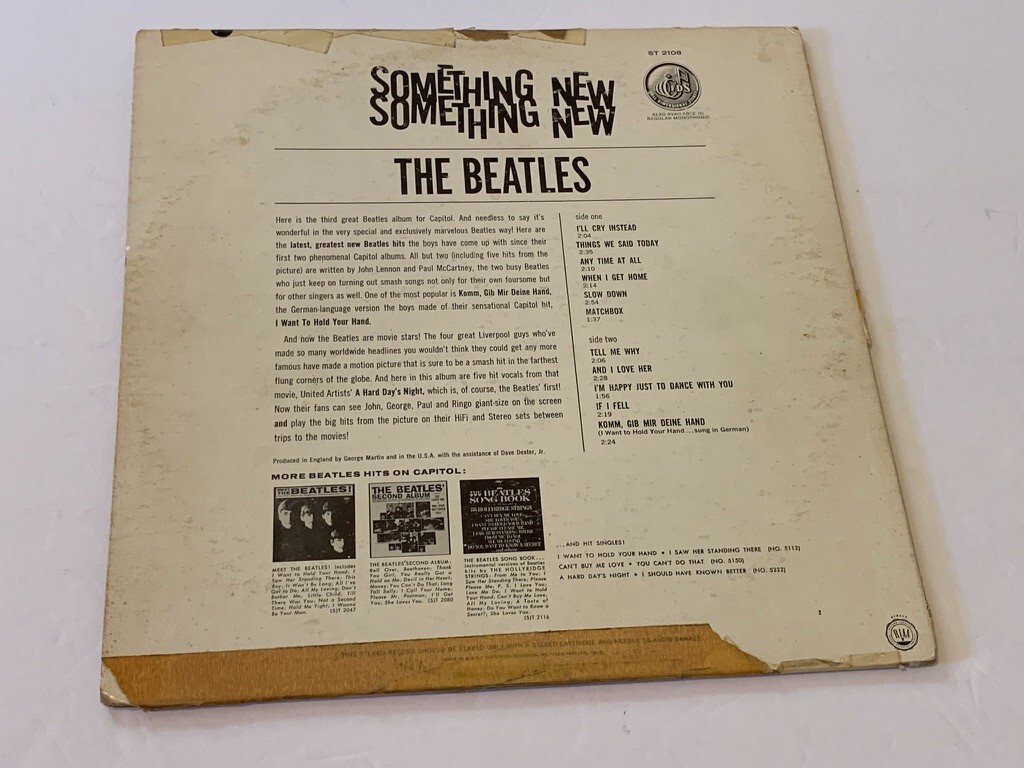 THE BEATLES Something New Apple ST-2108 ALBUM vinyl lp