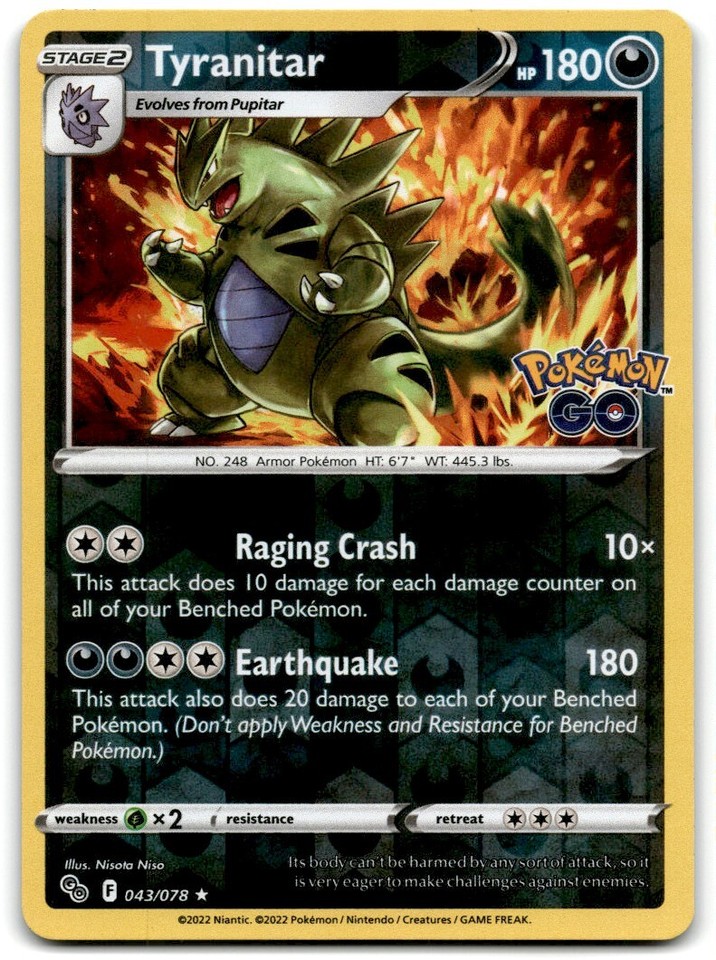 PSA10 バンギラス R S10b Pokémon GO 043/071 Tyranitar 043/078 Pokémon GO for sale | eBay