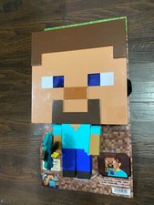 Minecraft Steve Move a Mask Buddies Halloween Mask w Moving Arms Diamond Pickaxe