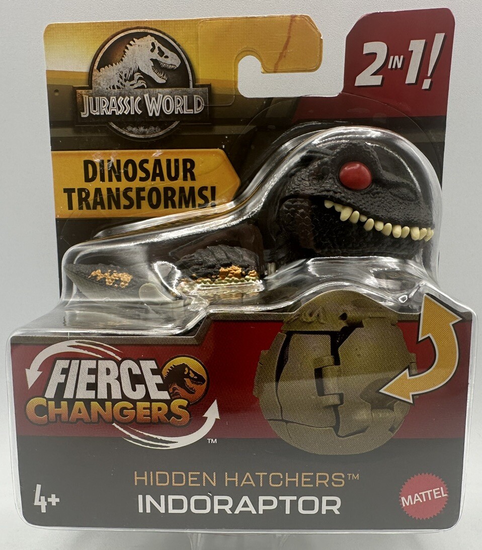 Jurassic World Dinosaur Egg to Indoraptor Toy Hidden Hatchers 2 In 1  Ages 4+