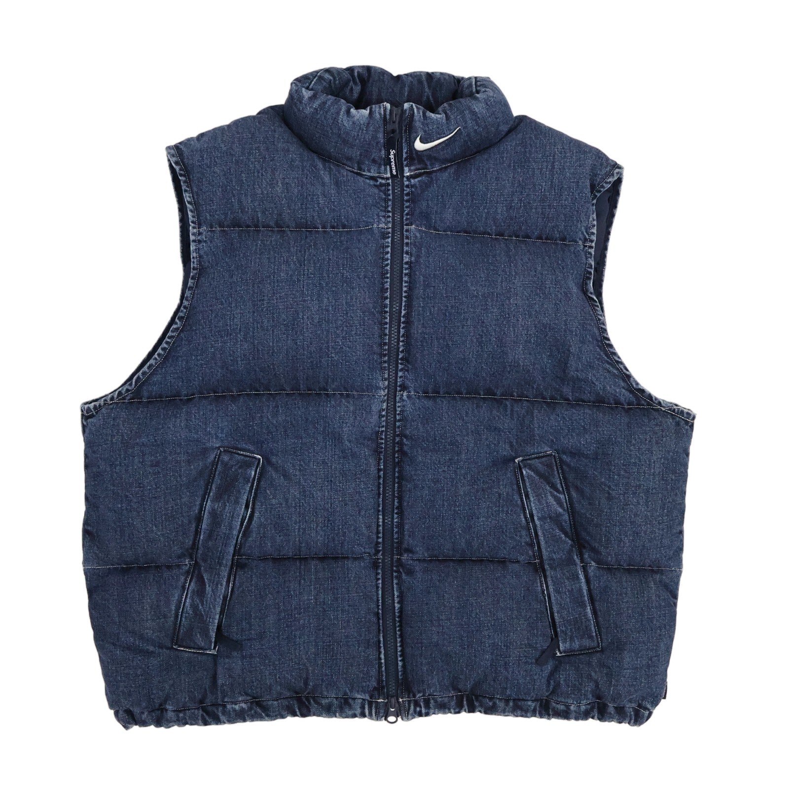 Supreme Nike Denim Puffer Vest Indigo image 2