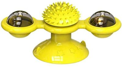 Funny Cat Windmill Toy Massage Hair Brush Interactive Kitten Pet with Ball