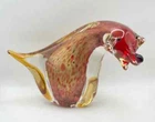 Vintage Murano Glass Big JICO Aventurine & Red/Amber Bear - Excellent Condition!