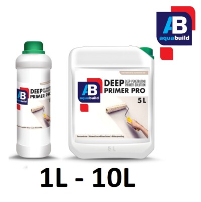 1L-10L DEEP PRIMER PRO Wasserbasis Wasserdicht Tief Eindringen Weiß Unterlack