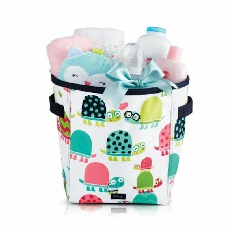 Thirty One Mini Storage bin Round organizer 31 gift in Topsy Turtles - Image 3 of 4