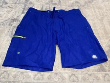 ZeroXposur Mens Swim Trunks Comfort Waistband Stretch UPF50 Blue Green Sz Large