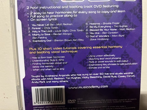 HARMONY & BACKING VOCALS IN WORSHIP DVD Volume 1 BY musicacademy - Picture 3 of 5