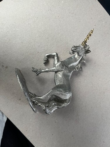 Vtg Pewter Unicorn 4" Figurine - Picture 3 of 4