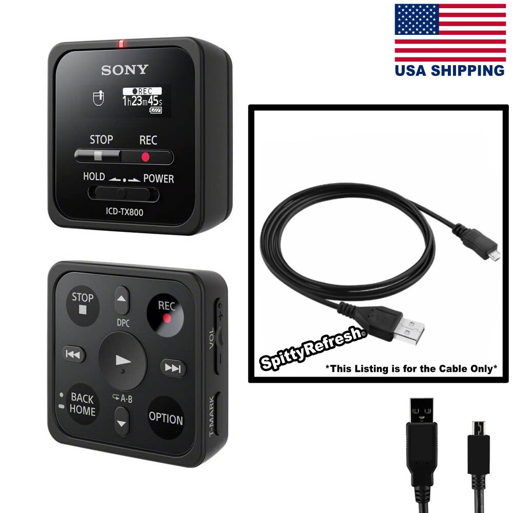 Sony ICD-TX800 Digital Voice Recorder USB Cable Transfer Sony ICD-TX800 Digital Voice Recorder USB Cable Transfer