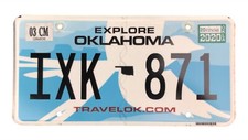 Oklahoma Used 2020 CAR License Plate IXK-871 - Comanche County!