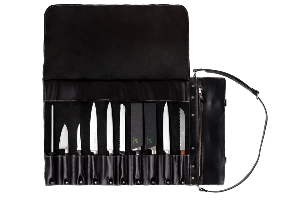 EVERPRIDE кожи высокого класса верхнего зерна роскошный кожаный шеф-повар нож рулон сумка - Изображение 4 из 4